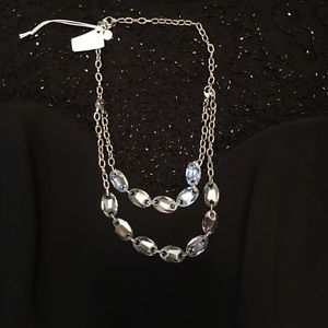 Double Necklace with Swarovski elements.